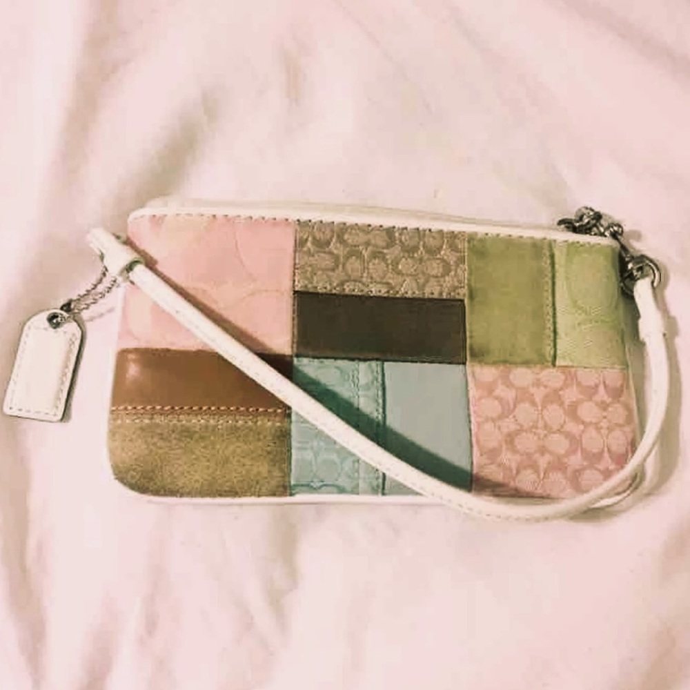 Coach Spring Patchwork Wristlet